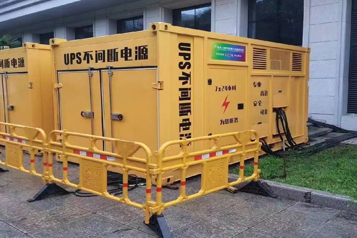 港口发电机租赁施工现场